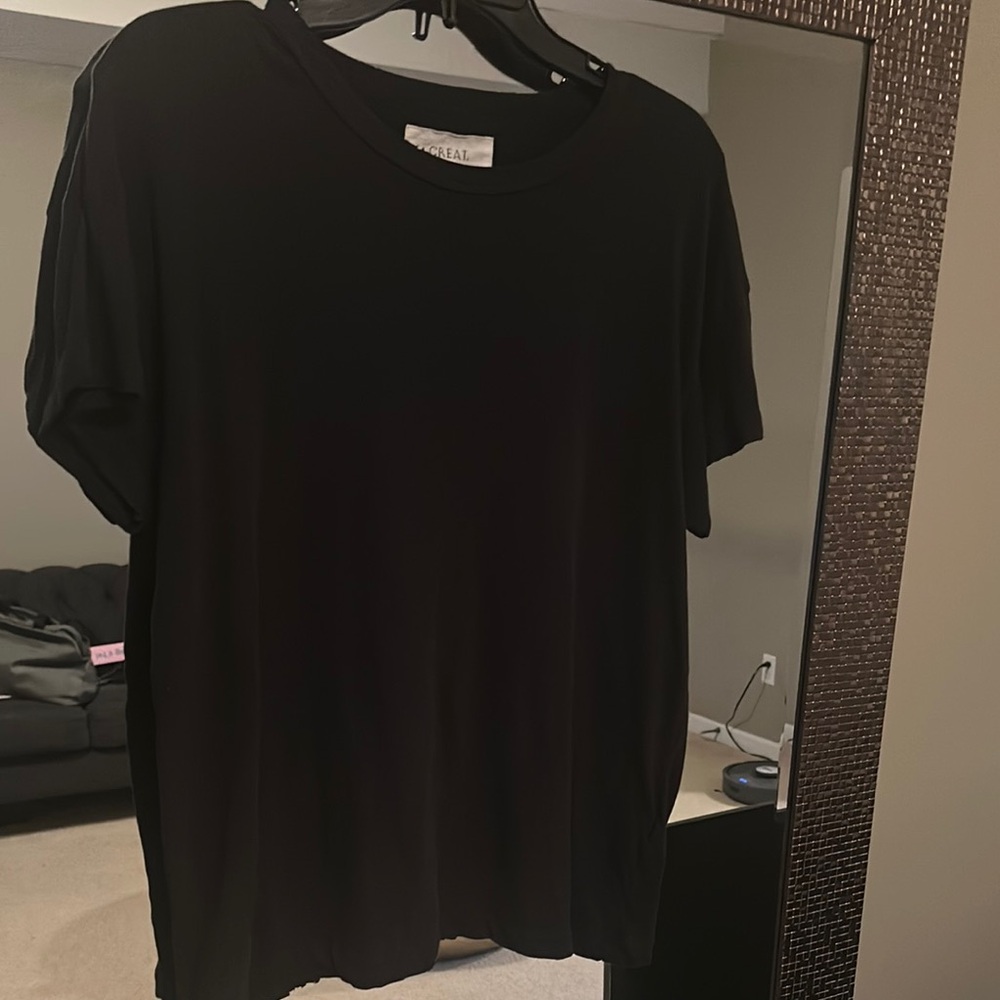 The Great Black Short Sleeve Boxy Crew